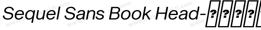 Sequel Sans Book Head字体转换